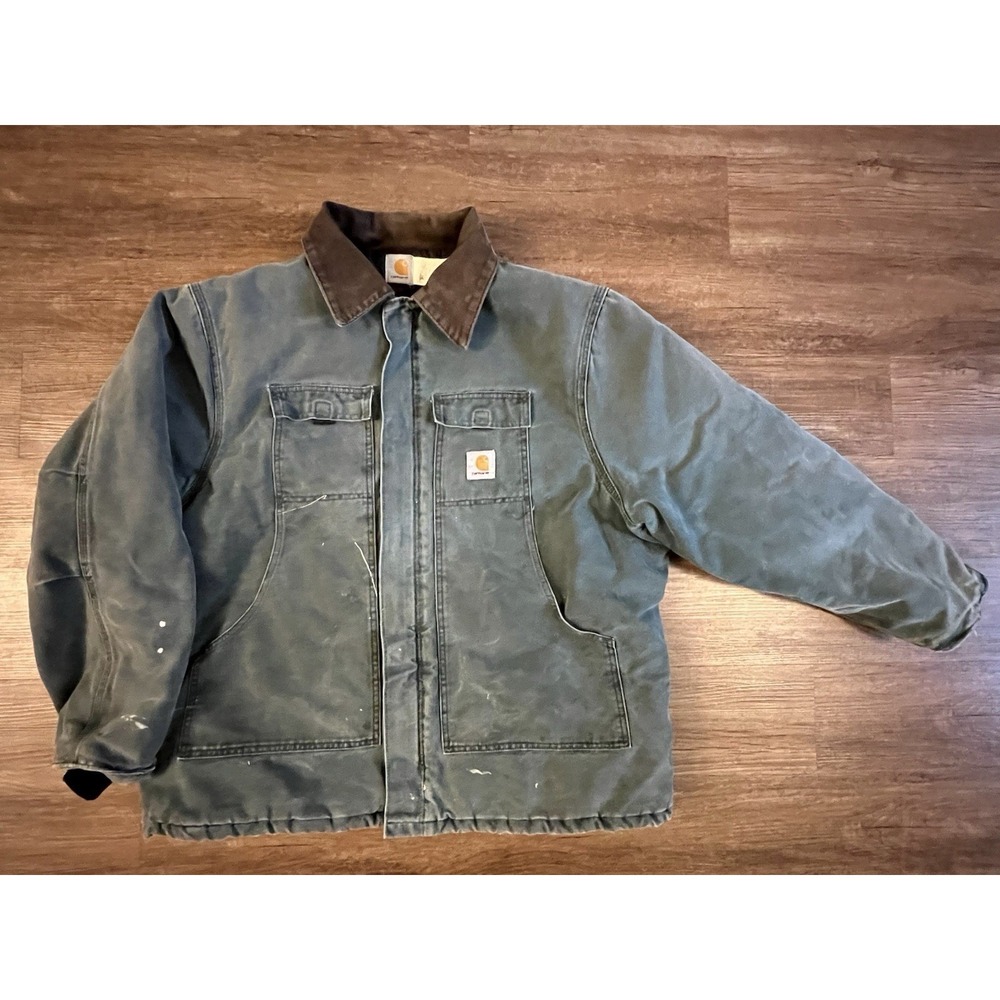 Vintage Carhartt Arctic Mens XXL Green Jacket Union Made Heavy USA C26 HTG G2